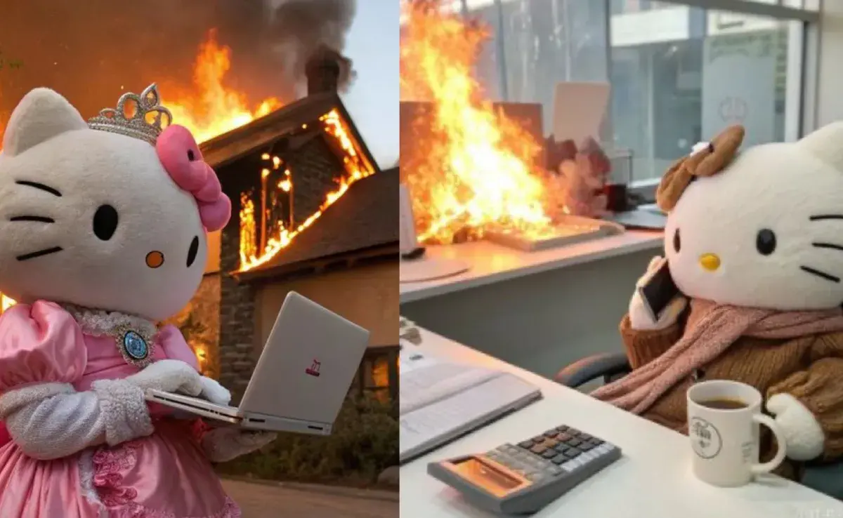 Los memes de Hello Kitty fueron creados por inteligencia artificial.