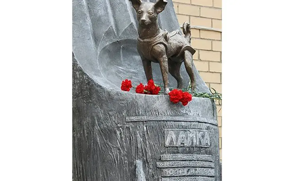 Laika tiene un monumento en Rusia.