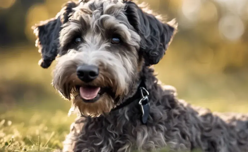 Perro schnoodle en el jardin. Foto: Instagram/sidewalk