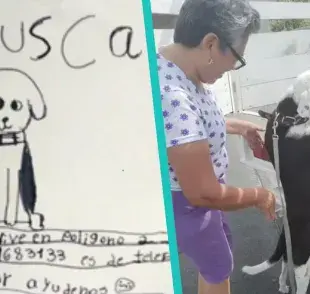 Abuelita recupera a su perro gracias a un dibujo hecho por su nieta