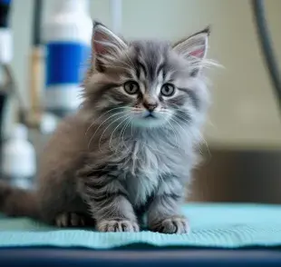 Esterilizar a tu gatita debe suceder antes del primer año. Imagen creada por Canva.